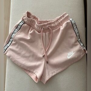 Nike Women’s Light Pink AIR Elastic-Waist Athletic Shorts